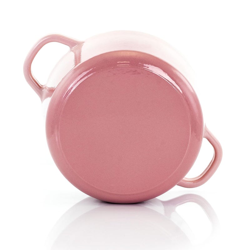 Crock-Pot Artisan Round Enameled Cast Iron Dutch Oven, 3-Quart, Blush Pink - Image 4